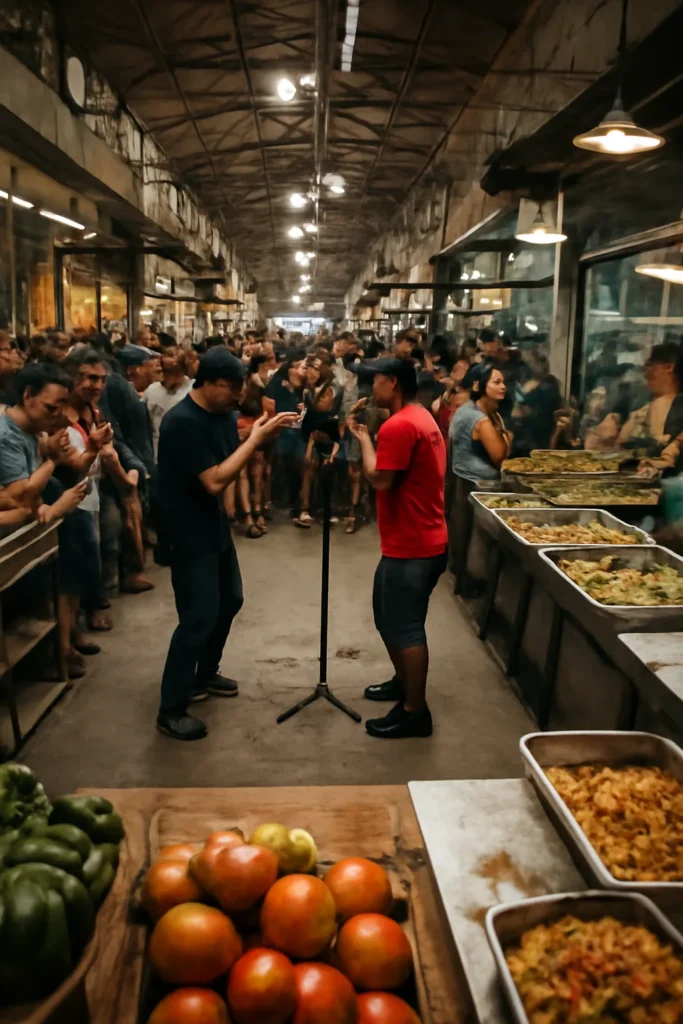 Rap, comida típica e duelo no mercado central