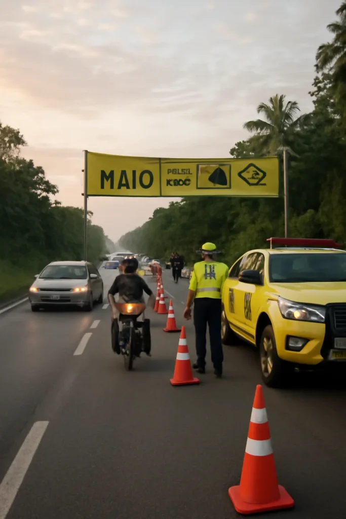 Maio amarelo no amapá: blitz e educação no trânsito