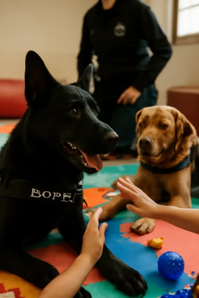 Cães do bope levam alegria a crianças autistas